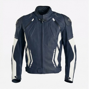 Chaqueta de Motocicleta de Cuero Genuino Impermeable para Hombre, Ropa de Protección para Motociclismo de Invierno, Color Personalizado - Product Image 1