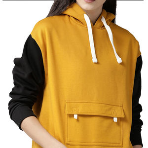 Sweat-shirts à capuche personnalisés avec grandes lettres, impression sérigraphique, logo personnalisé, coupe ample, manches longues, pour femmes. - Product Image 1