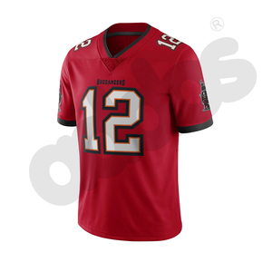Custom High Quality for Style American Football Jersey Short Sleeve Printed V Neck <b>Polyester</b>/Cotton Sports Uniform - Product Image 4