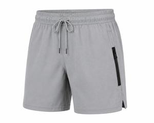 Shorts Bermuda Gris en Polyester pour Homme, Taille Mi-Haute, Fermeture Boutonnée, Respirant, Coupe-Vent, Imperméable, Écologique, Séchage Rapide, Style Sportif - Product Image 3