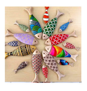Bulk Supply Wooden Fish Natural Wood Decorative Nautical Sculpture Professional Export Quality For Global Wholesale Buyer Only - Product Image 1