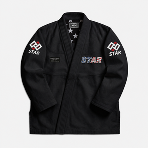 Kimono BJJ respirant en tissu perlé 450 GSM Star Sports avec logo personnalisé, broderie sur mesure, design pour équipes et clubs, uniforme d'académie, fournisseur - Product Image 1