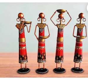 Décoration murale en métal faite à la main pour mariage, design musical Marwari moderne, multicolore, vase mural pour la maison, aspect traditionnel - Product Image 1