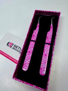 Pince à épiler professionnelle en acier inoxydable avec revêtement papier, design cœur à 45 degrés, pour extensions de cils à 90 degrés, logo personnalisé - Product Image 5
