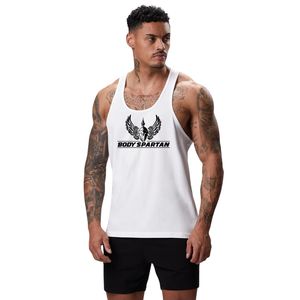 Débardeur blanc pour homme, maillot de sport sans manches, vêtement de fitness et de musculation - Product Image 1