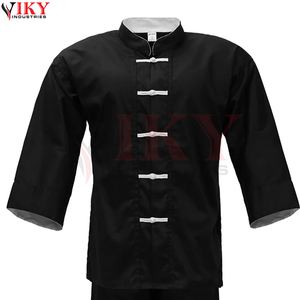 Servicio OEM ODM a Precio de Mayoreo, Uniformes de Kung Fu Negros Hechos a Mano con Logotipo Personalizado, Trajes de Tai Chi de Mezcla de Algodón - Product Image 6