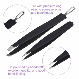 Colorful Stainless Steel <b>Mink</b> <b>eyelash</b> <b>extension</b> Straight Or bend Optional tweezers professional Eye Lashes Tweezers - Product Image 3