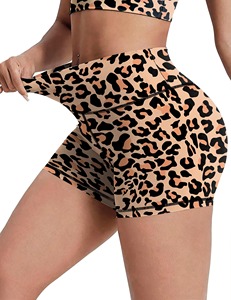 Custom Wholesale Womens Sublimation Seam Biker Shorts High Waist <b>Tummy</b> <b>Control</b> Squat Proof Butt Lifting Yoga Gym Shorts - Product Image 3