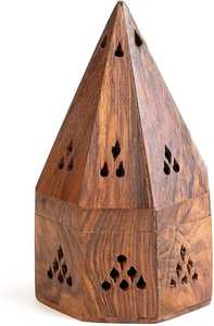 New Ramadan Gift Item Wood Bakhoor Eco-Friendly Durable Incense <b>Burner</b> Antique Indian Handmade Religious Home Incense Holder - Product Image 6