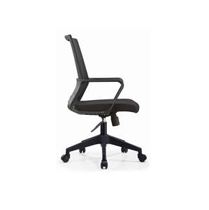 Silla de Oficina Ergonómica AY con Malla, Diseño Moderno en Negro, Reposabrazos Fijos, Reposacabezas Integrado, Altura Ajustable y Giratoria - Product Image 5