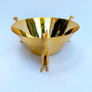 Tazón para servir chocolate con diseño de leopardo, ideal como centro de mesa para eventos, almacenamiento de dulces en la mesa de comedor y exhibición decorativa en mesas auxiliares. - Product Image 1