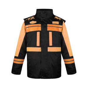 Veste de sécurité réfléchissante de qualité supérieure Cosh Sports, design durable noir et orange avec coupe athlétique pour une haute visibilité - Product Image 6