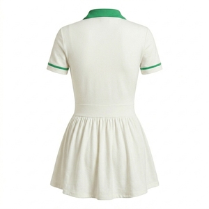 <b>Custom</b> logo name Women's Pickleball Polo <b>Dress</b> with matching shorts Short Sleeve pleated skirt lightweight Breathable OEM ODM - Product Image 2