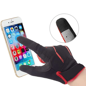 Gants de cyclisme à doigts complets, noir, rouge, gris, respirants, avec protection des paumes en maille, équipement de sport en plein air - Product Image 6