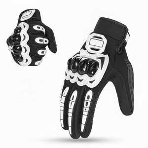 Gants en cuir à doigts entiers avec grip en silicone antidérapant pour le cyclisme, fermeture auto-agrippante pour hommes, été - Product Image 5