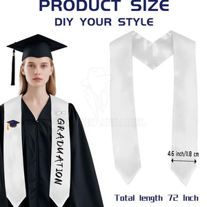 Banda de Graduación Personalizada Directa de Fábrica con Logotipo de la Escuela, Nombre del Estudiante, Año y Color para Ceremonia de Graduación, Fiesta de Clase y Regalo - Product Image 4