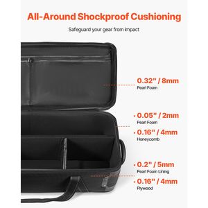 Borsa Professionale per Fotocamera con Ruote e Cinghie 46,46 X 14,57 X 11,81 cm per Attrezzatura da Studio - Product Image 5
