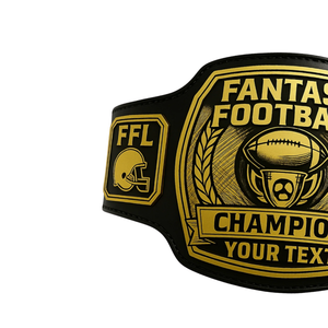 Customizable Fantasy Football Champion Belt Premium Gold Plated Sports Title Personalized Football Trophy - Product Image 3