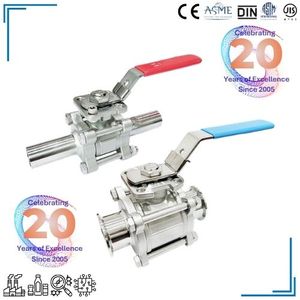 Vannes à boisseau sphérique sanitaires en acier inoxydable de 1'' avec joint PTFE pour raccord Tri-Clamp/embout de tube pour gaz/eau/huile - Product Image 4