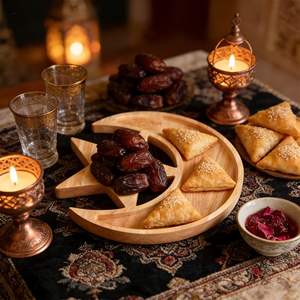 Plateau de service élégant en bois naturel fait main, durable et personnalisable pour la cuisine, la salle à manger, l'organisation des aliments, au meilleur prix - Product Image 1