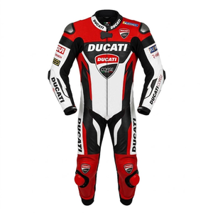 Rucati Unisex Cowhide/Kangaroo Pro Leather Motorcycle 1Pc Racing Suit Jumpsuit/Traje with Hump CE <b>Level</b> 2 Protective Armored - Product Image 1