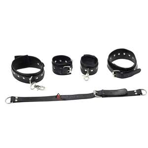 Leather <b>Bed</b> <b>Restraint</b> Straps Set with Reinforced Stitching - Product Image 1