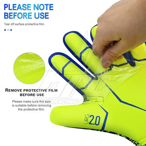 Customized Professional Football Goalkeeper <b>Gloves</b> with Custom Logo German Contact Latex Palm Anti Slip Breathable Match - Product Image 2