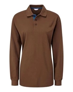 Polos à manches longues de qualité supérieure, 100% coton, chemise pour homme, polos personnalisés, polyester/coton, support OEM - Product Image 2