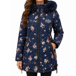 Parka Térmica para Mujer con Capucha de Piel Sintética, Tejido Transpirable e Impermeable, Elegante para el Invierno - Product Image 1