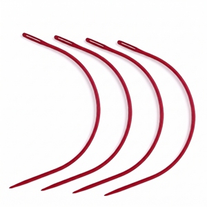 Aiguille à coudre incurvée de type C pour extensions de cheveux, pour la pose professionnelle de tissages et la fabrication de perruques - Product Image 1
