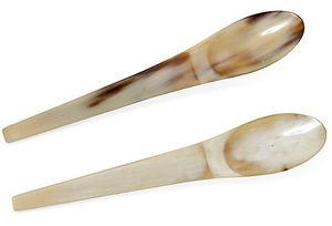 Handmade Natural Horn Spoon Available in Round Rectangular and Customizable Shapes Featuring Rustic Style for Serving Spoons - Product Image 5