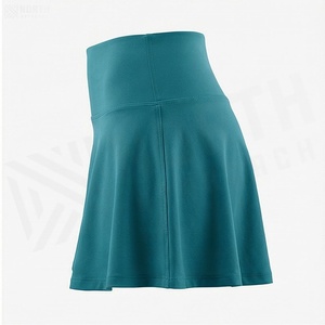 Minifalda de Cintura Alta para Mujer, Estilo Deportivo, Plisada, Transpirable, de Color Sólido, en Tela de Spandex y Poliéster - Product Image 3