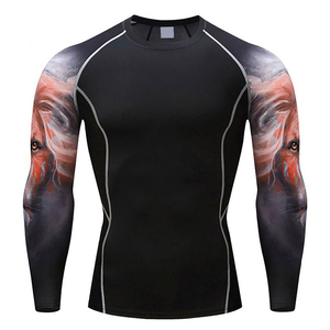 Camiseta de Compresión de Manga Corta para Hombre, Tejido Elástico Transpirable de Secado Rápido, Top Deportivo para Correr, Gimnasio, Entrenamiento y Deportes - Product Image 4