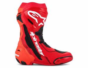 รองเท้าบูท Super R-Tech Moto สำหรับผู้ชาย สีแดง หนังสังเคราะห์ ปิดด้วยซิป ระบายอากาศได้ดี ใช้ได้ทุกฤดู รองเท้าบูทหุ้มข้อ ปิดนิ้วเท้า - Product Image 2