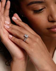 Anillo Apilable de Diamantes de Eternidad Completa, 3.4mm, Corte Marquesa, Cultivado en Laboratorio, Minimalista, para Boda, Oro Sólido de 10K, 14K, 18K, Certificado IGI - Product Image 4