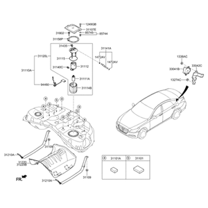 Nouveaux réservoirs de carburant et becs de remplissage G80 31210B1000 - Product Image 2