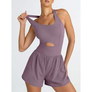 2025 2025ชุดจั๊มสูทกีฬาแขนกุดสำหรับผู้หญิงชุดหมีพิลาทีสลำลองชุดโยคะชิ้นเดียวสำหรับใส่ในฤดูร้อน - Product Image 5