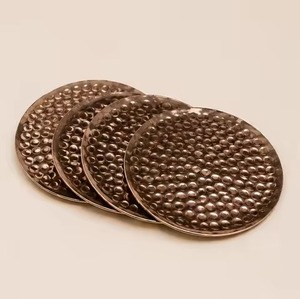 Traditional Copper <b>Coaster</b> <b>Set</b> Elegant Beverage Mats for Wedding Banquet Restaurant Hotel Bar Dining Table Decor - Product Image 6