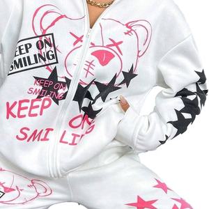 ชุดวอร์มพิมพ์ลายดีไซน์ใหม่ปี 2024 สำหรับผู้หญิง คุณภาพพรีเมียม ผลิตตามสั่ง ชุดวอร์มพิมพ์ลาย โรงงานขายส่ง ชุดวอร์มฮิปฮอป - Product Image 6