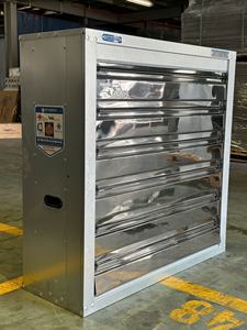 พัดลมระบายความร้อนในโรงเรือนแบบขับเคลื่อนด้วยสายพานโดยตรง รุ่น Poultry Hammer SHRV-1100 โครงเหล็กชุบสังกะสี สำหรับการหมุนเวียนความเย็นในโรงเรือน - Product Image 2
