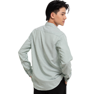 เสื้อเชิ้ตแขนยาวพิมพ์ลายสำหรับผู้ชาย ผ้าโพลีเอสเตอร์/คอตตอน ป๊อปลิน กันยับ ปกจีน สำหรับใส่ในฤดูใบไม้ร่วง - Product Image 5
