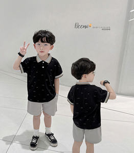 Ropa de Verano al por Mayor para Niños de 1 a 7 Años, Camisetas Polo de Manga Corta y Pantalones Cortos, Ropa Escolar para Niños Pequeños - Product Image 5