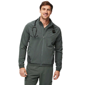 Nuevo Diseño: Conjunto de Uniforme Médico de Mezclilla para Mujer con Mezcla de Algodón Elástico y Chaqueta con Cremallera - Product Image 2