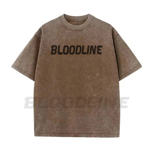 Camiseta de Algodón Lavada al Ácido de Alta Calidad Personalizada, Camiseta Retro Desgastada de Estilo Urbano, Camisetas Vintage Extra Grandes Personalizadas para Hombre - Product Image 6