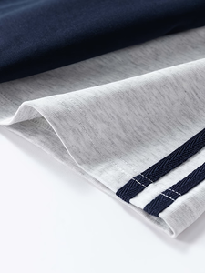 เสื้อยืดผู้ชายไซส์ใหญ่ แขนสั้น สีตัดกัน ระบายอากาศได้ดี เป็นมิตรกับสิ่งแวดล้อม เสื้อคอกลม ใส่สบายๆ สำหรับฤดูร้อน - Product Image 6