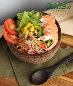 Commercial Grade <b>Coconut</b> Shell Salad Bowl - Food-Safe Natural Catering <b>Cup</b> for Wedding & Buffet Presentation - Product Image 1