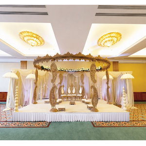 ศาลาไม้แกะสลักสำหรับงานแต่งงานแบบอินเดีย ลายเพสลีย์  ศาลาไม้รุ่นล่าสุด กำลังเป็นที่นิยมในสหรัฐอเมริกาและออสเตรเลีย - Product Image 1