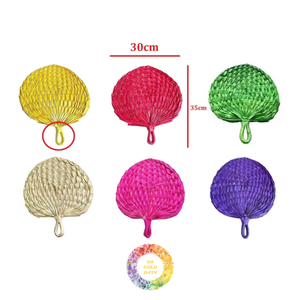 Éventails traditionnels vietnamiens en bambou, raphia, feuilles de palmier, paille et rotin tressés, pour le Nouvel An, les mariages et les fêtes, haute qualité Hailian - Product Image 1