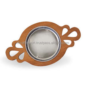 Colador de nido de té de madera personalizado de lujo nuevo patrón para mesa de cocina casera desayuno y fiestas - Product Image 2