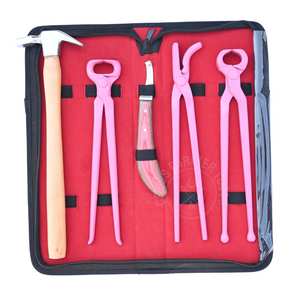 Kit de Herramientas de Herrador del Fabricante para Herradurado con Cortador de Pezuñas, Pinza de Pezuñas, Herramienta de Extracción, Cuchillo para Pezuñas y Martillo - Product Image 1